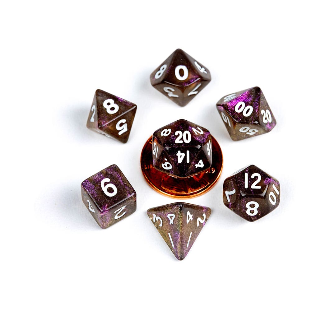 Metallic Dice Games: Mini Polyhedral Dice Set