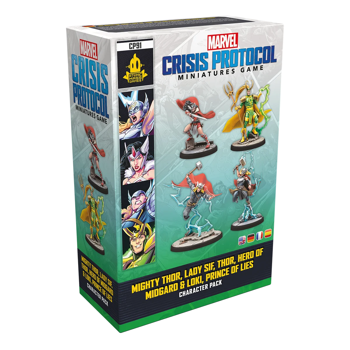 Marvel Crisis Protocol: Mighty Thor, Lady Sif, Thor, Hero of Midgard & Loki - Character Pack