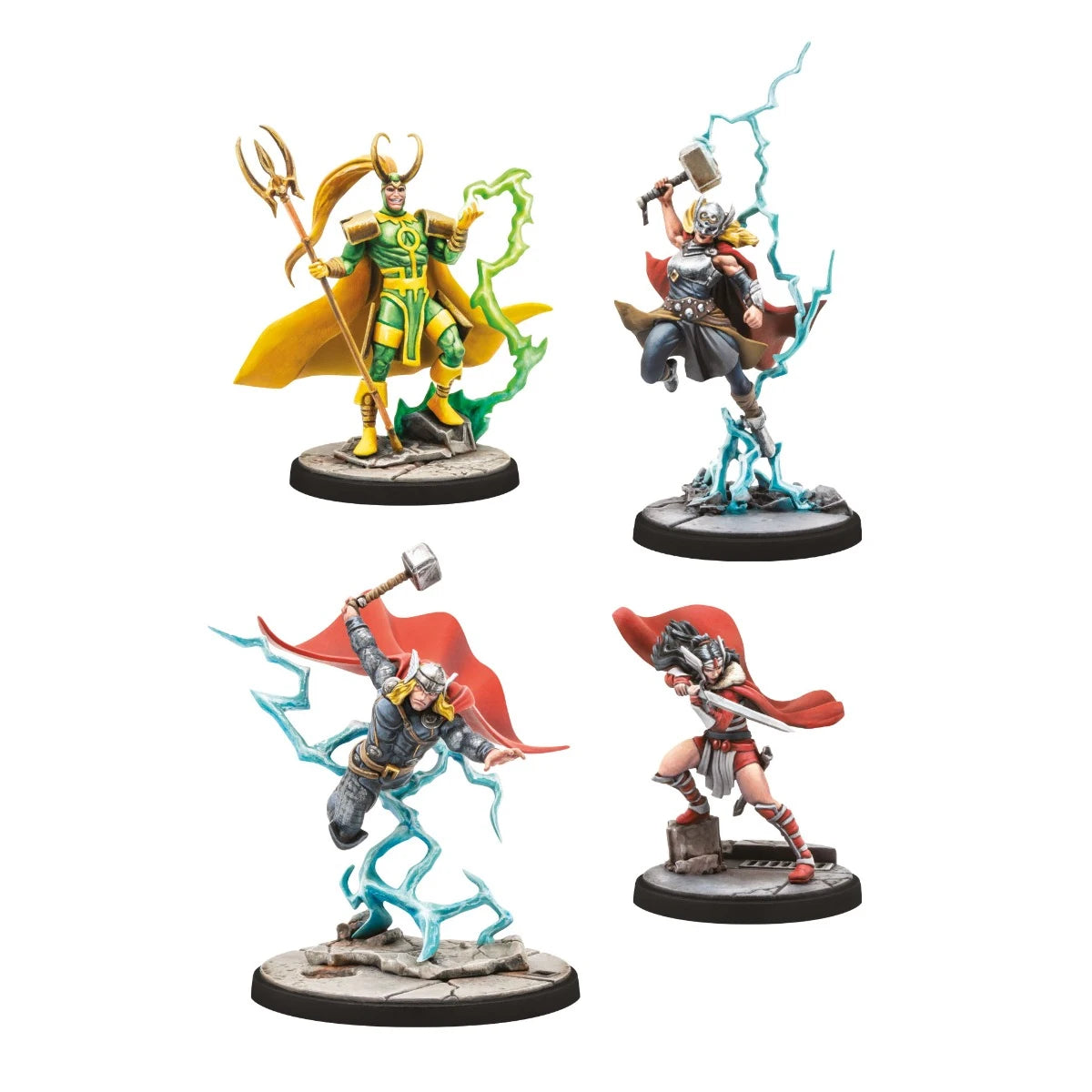 Marvel Crisis Protocol: Mighty Thor, Lady Sif, Thor, Hero of Midgard & Loki - Character Pack